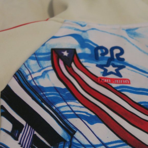 2006 Adidas Originals Puerto Rico San Juan Track Jacket Size 32 Rare Euro White - Picture 10 of 12